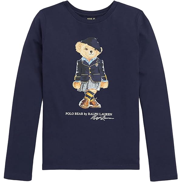 2025新品新作ラルフローレンポロベアガールズTシャツXL（160）紺色 楽天市場】ポロ ラルフローレン Polo ベア Tシャツ レディース