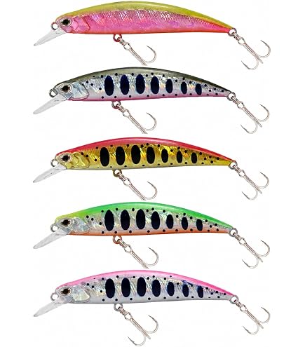 Amazon.co.jp: 渓流 本流 ヘビーシンキングミノー 9g 8cm 5色セット
