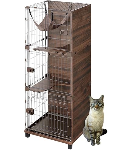 Amazon.co.jp: 大型 キャットケージ ねこっとハウス4 高さ120～197cm