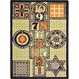 Joy Carpets Kid Essentials Active Play & Juvenile Games Galore Rug Autumn 7'8 x 10'9 [並行輸入品]