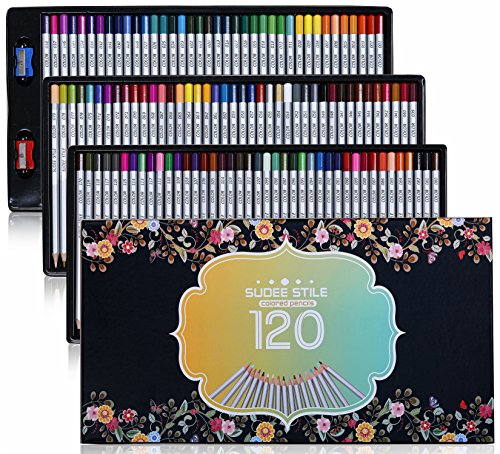 SUDEE STILE 色鉛筆 24~120色セット 彩り 塗り絵 スケッチ用