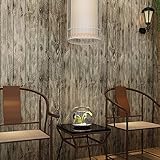 HaokHome 8063 ヴィンテージウッドパネルビニール壁紙ロールカーキリビングルームの装飾53cm×10m(並行輸入品)