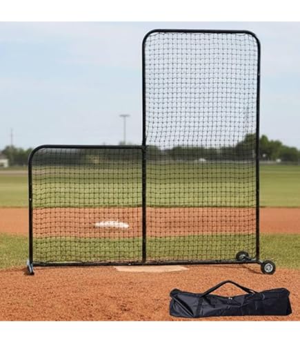 Amazon | 野球 練習 L字型保護用ネット 投手用 2.1m×2.1m 硬式 軟式M号