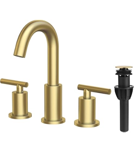 Tessa（プロフ必読！)プレセディアSP1.8TR1L Amazon | Phiestina つや消しゴールド ワイドスプレッド 2ハンドル 3穴