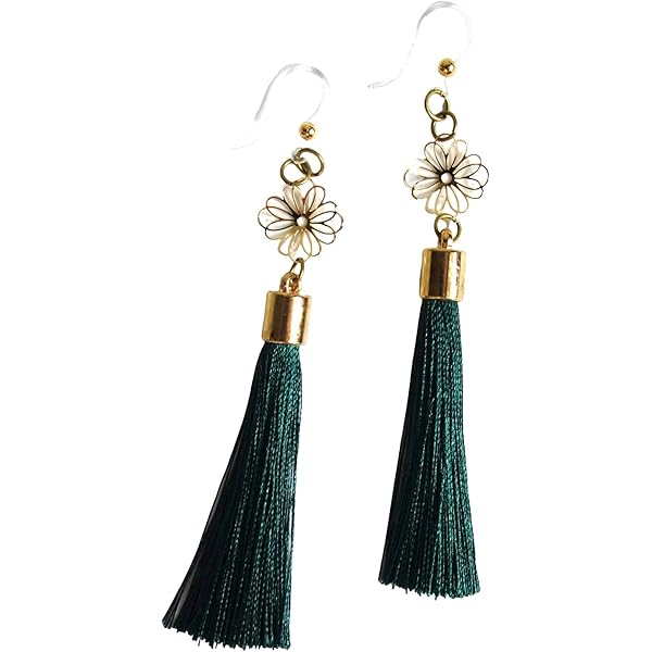Amazon | タッセルピアス チャイナピアス フリンジ ロングタッセル