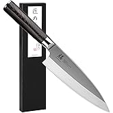 Gourmetop Deba Knife, Fish Knife, Single Edge, Right Hand, 7.1 inches (180 mm), High Carbon Stainless Steel, Wood Handle, Jap