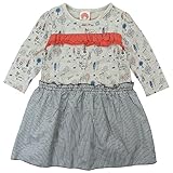 【H28年春物】 SCOLAR(スカラ) 天竺+布帛長袖ワンピース 120cm/オートミール NO.CH-16SP-SC14