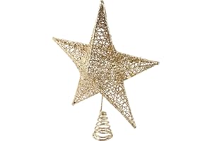 LABRIMP メタルクリスマスツリートップ 五角星装飾品 軽量アイアン製 おしゃれなクリスマスオーナメント 店舗やオフィス向け飾り付け用