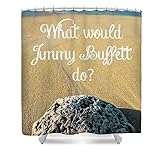 ピクセルArtisticシャワーカーテンfeaturing " What Would Jimmy Buffett Do " byエドワード・フィールディング