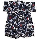 【本体綿100%】【日本製】2016年 夏物 山柄 甚平グレコ ネイビー◇80cm