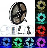 Guaiboshi 33ft/10m 600 LED Strip Light Flexible RGB SMD 5050 Light Strip Kit DIY Full Kit with 44 Ke
