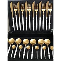 Amazon | Cutipol カトラリーセット 24個 マットゴールド