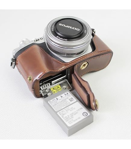 Amazon.co.jp: OLYMPUS デジタルカメラケース ストラップ付き ブラウン