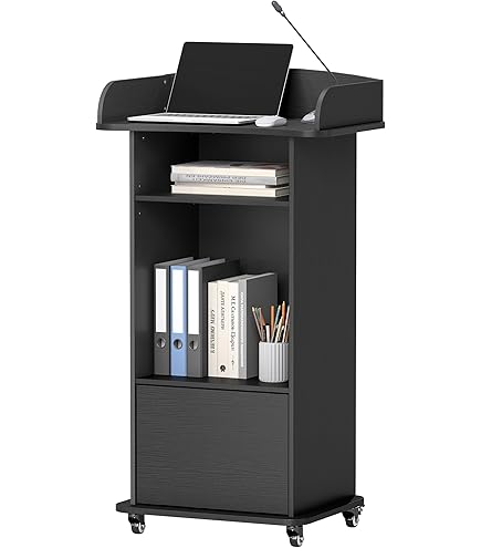Amazon | 演台 演説台 司会台 キャスター付き、教会/教室用モバイル