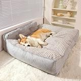 HZYSHH 63*47*23 cm【25斤内小型犬に適合】枕付きみ付きペットベッド、洗える犬ベッド、猫 ベッド、犬ソファ、犬と猫クッション,犬スリーピングパッド'小型、中型、大型のペットに適していますペットマット