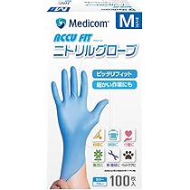 Amazon.co.jp: メディコムジャパン 使い捨て手袋 メディコム アキュ
