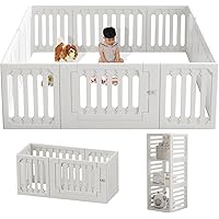 Amazon.co.jp: Simpolu ベビーサークル ベビーフェンス 扉付き