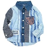 《春秋対応》 CHILD CHAMP(チャイルド チャンプ) 布帛切り替えシャツ 95cm/NB NO.C-86181202