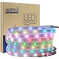 ALITOVE LEDテープライト イルミネーション LEDライト WS2812B アドレス可能 5050 RGB SMD 5 m 150個ピクセル夢色 防水IP67ホワイトPCB DC5V