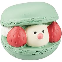 Amazon.co.jp: デコレ(Decole) 置物 文鳥スイーツ 苺マカロン グリーン 