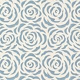 Kenneth James 671-68534 Rosette Rose Pattern Wallpaper, Aqua [並行輸入品]