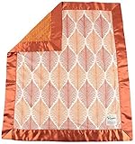 My Blankee Oregon Minky Velour with Minky Dot Velour Mandarin and Mandarin Flat Satin Border, Baby B