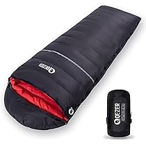 Amazon.co.jp: QEZER 寝袋 冬用 ダウン 封筒型シュラフ 軽量高級ダウン