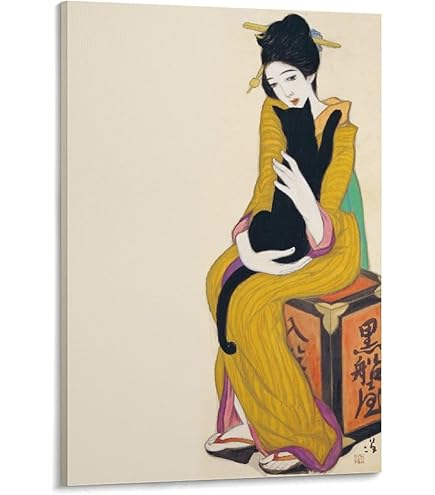 Amazon.co.jp: 竹久夢二 「長崎12景青い酒」印刷物 画集画 A4額入り