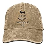 大人 デニム キャップ冷静さ 保つ ワドル オン ダックスフント 大人気 ゴルフ ハット 軽量 紫外線対策 日よけ 小顔効果 プリント付き 無地 ベージュ