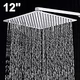 Topeakmart 12インチステンレススチールSquare降雨シャワーヘッド