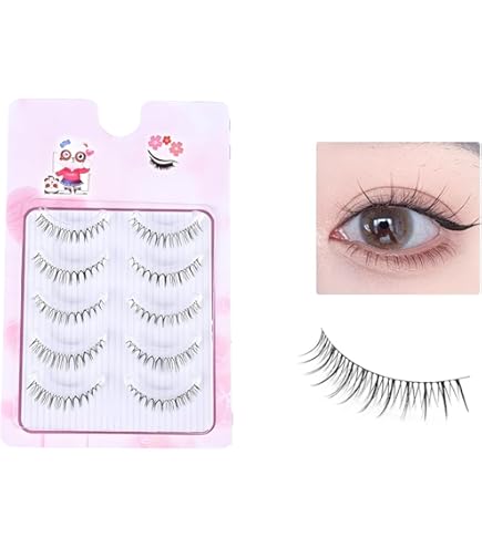Amazon | 自然つけまつげナチュラルアイラッシュ高級繊維柔らかい目尻