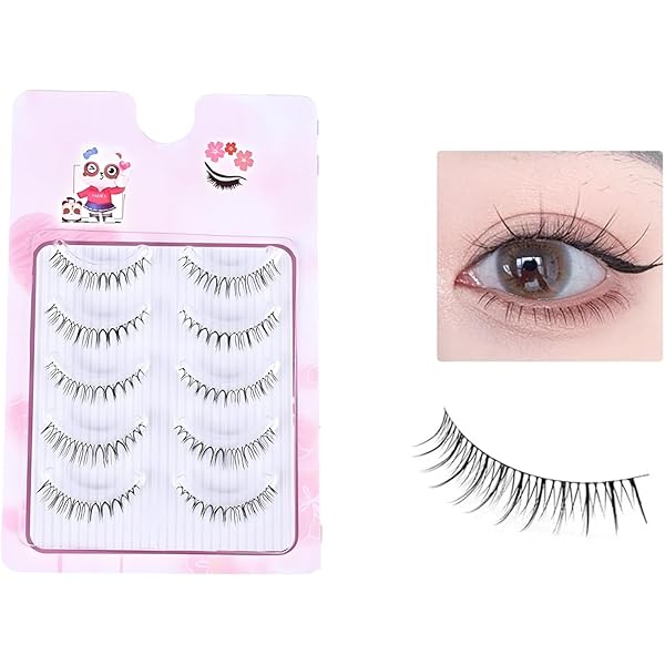 Amazon | 自然つけまつげナチュラルアイラッシュ高級繊維柔らかい目尻