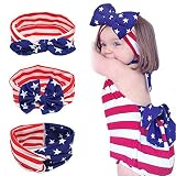 3パックベビーGirls幼児用ヘッドバンド新生児ヘアアクセサリーIndependence Day