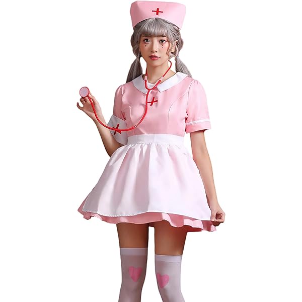 Amazon.co.jp: [UPENC] ナース コスプレ ハロウィン 仮装 ピンク
