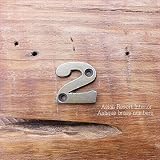 MANJA MTMET-112 真鍮 金具 数字2【金物 数字 ナンバー 英字 アルファベット アンティーク レトロ調 ナチュラル】