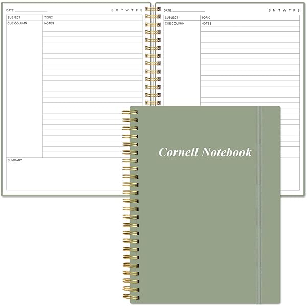 Cornell Notes Notebook Dot Grid: Large Cornell Note-Taking System - View #9