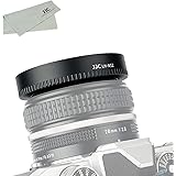 JJC ねじ込む式 アルミ レンズフード Nikon Nikkor Z 28mm F2.8 SE & Nikon Nikkor Z 40mm F2 レンズ 用 Nikon Z fc に対応 Ф52mm保護フィルター と レンズキャップ インストール可