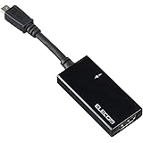 ELECOM MHL変換アダプタ Galaxy非対応 DH-MHLAD01BK