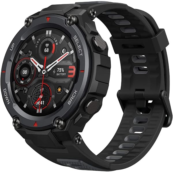 Amazfit T-Rex Pro Smartwatch with Heart Rate, Sleep, Stress Monitoring,  SpO2 \u0026 Temperature Measurement, Military-Grade Design, Battery Life, 10 ATM  Waterproof, Meteorite Black : Amazon.com.au: Electronics