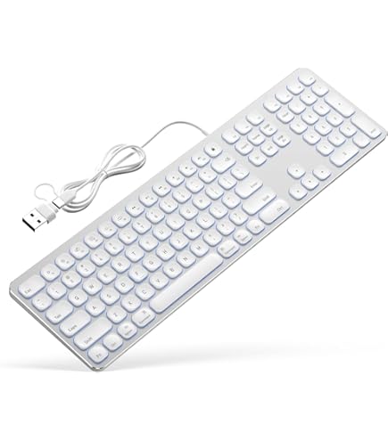 Amazon | Apple Mac OS用ブラック有線バックライトキーボード、USB-A