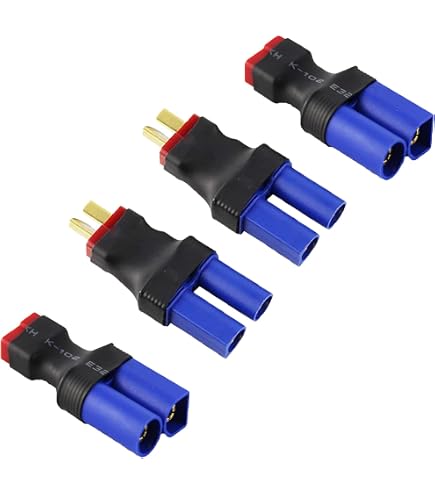 Boladge 4 Adaptateurs XT60 Femelle Vers EC5 Mâle - Connecteur RC Pour LiPo, Sans Fil, Solide Et Compact