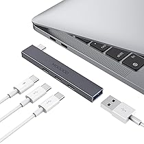 ☆USBハブ USB3.0 4ポート グレー エクステンダー ノートパソコン Amazon | ノートパソコン4ポート用USBハブ ポータブルUSB 3.0