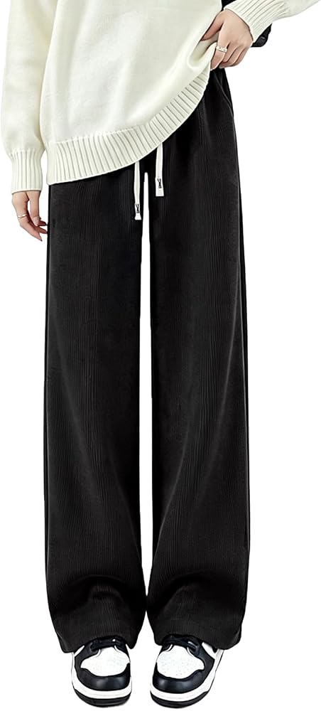 [DawnRain] ワイドパンツ レディース 春秋【垂れ感・体型カバー・美脚】ロングパンツ イージーパンツ カジュアル 便利な