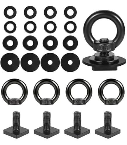 Amazon.co.jp: ベースラックアイボルトタイダウン、2組。 : 車＆バイク