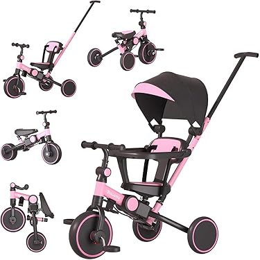 ピンクの三輪車 コンパクト収納可能 ピンクの三輪車 コンパクト収納可能 三輪車 ピンク 折りたたみ