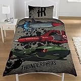 サンダーバード 5 4 3 2 1 ! Thunderbirds are go オフィシャル シングル 掛け布団 カバー ＆ 枕 敷布団 カバーセット キッズ 寝具 [並行輸入品]