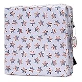 Zicac　座布団　高さが変わるクッション　食事用　4色　星柄　取り外し便利　PU+密度の高いスポンジ　子供用シートクッション　様々な椅子に適用です　2歳以上キッズにご利用可能　綺麗 (サイズ1, パ