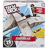 TECH DECKスターターキット、カスタマイズ可能なスロープセット、専用プロ指板とトレーナークリップ付き、6歳以上の男の子と女の子向けの子供用おもちゃ
