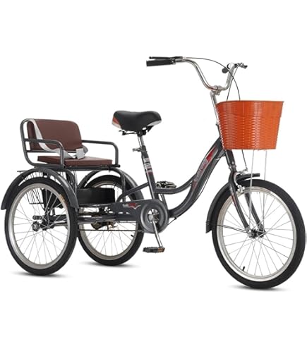 Amazon | 三輪車 1段変速 シングルスピード 20インチ 三輪 バスケット