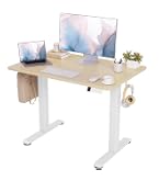 Amazon | YIHAYO 昇降デスク 一枚板 高さ70-115cm 幅100cm 奥行き60cm